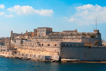 Fort Saint Elmo on the water in Malta