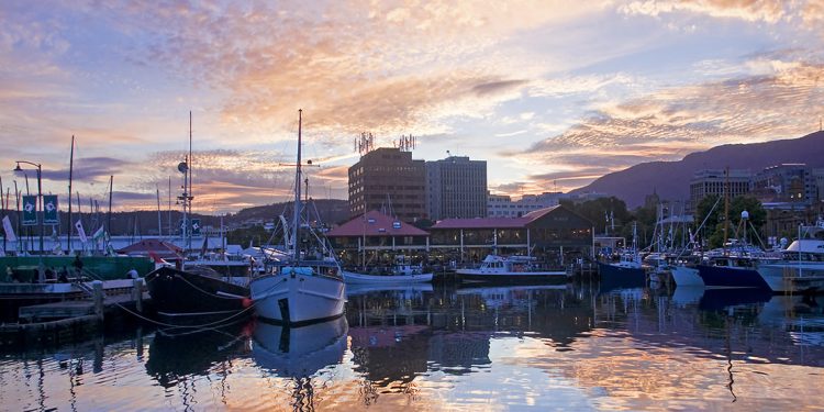 Port in Hobart, Tasmania