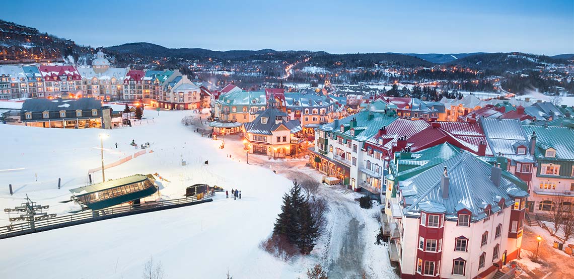 Tremblant village in the winter