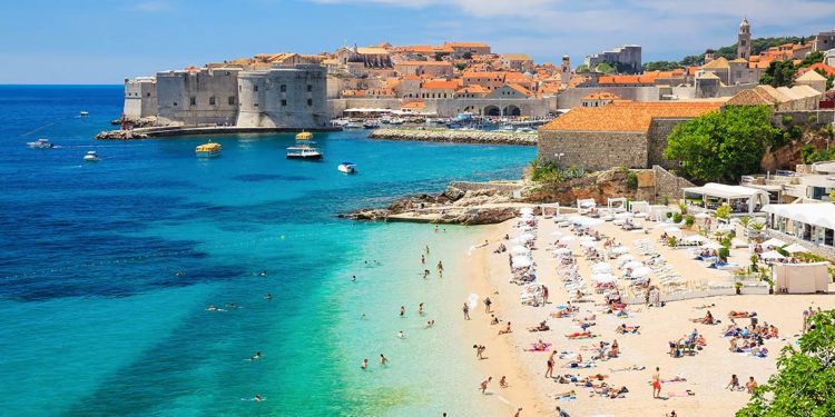 beach and coastline of Dubrovnik
