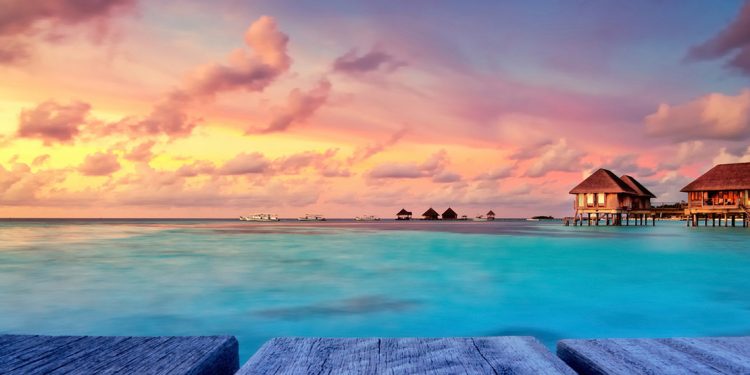 raised beach houses of the maldives