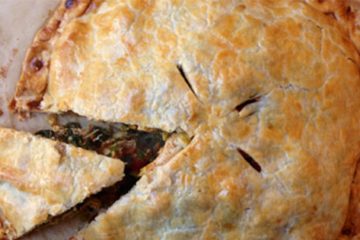 close up of moroccan spiced pie