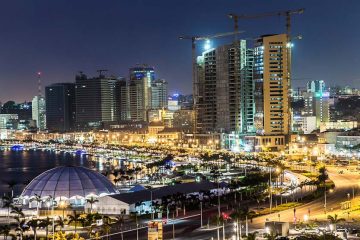 city of fortaleza, brazil at night