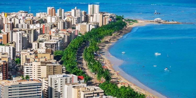 coastal city maceio, brazil overlooking turquoise waters