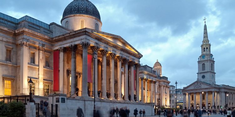 The exterior of the National Gallery building