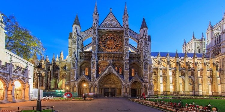 Front entrance to Westminster Abbey