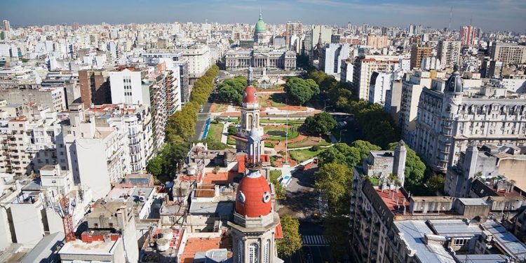 The city landscape of Buenos Aires, Argentina during the day