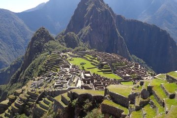 Aerial landscape photo of Machu Picchu in Peru