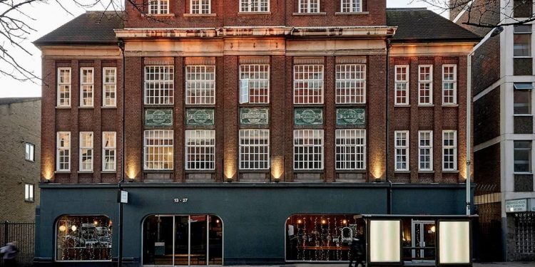 The exterior of Green Rooms Hotel in London.