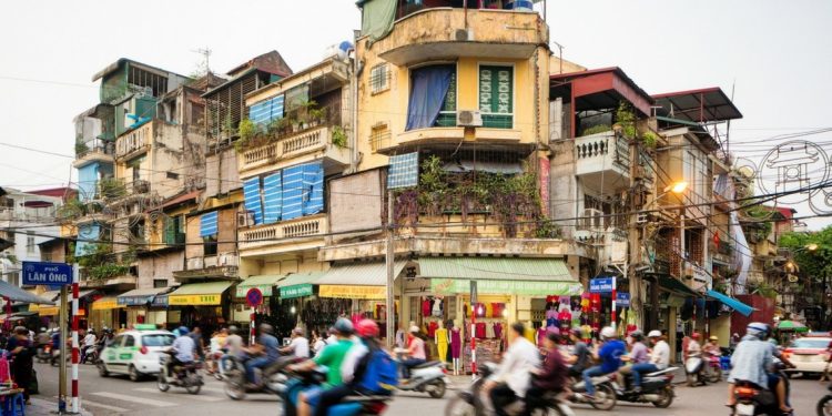 Busy Streets in Hanoi Old City
