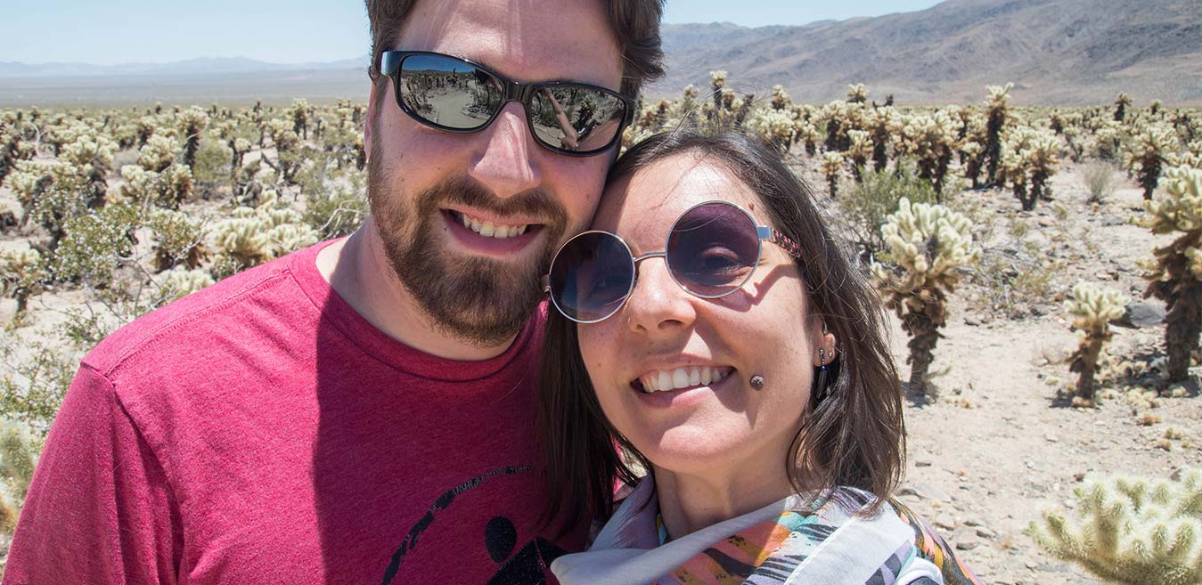 Liana and her boyfriend in Joshua Tree National Park