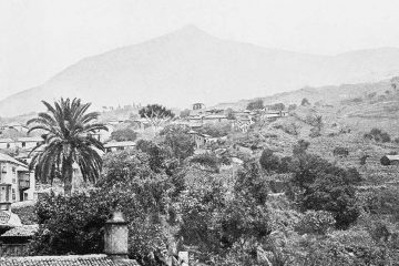 Black and white historic photo of tenerife