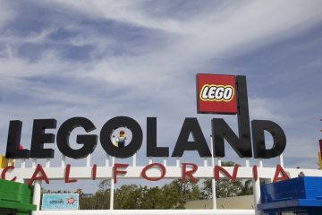 The entrance of the Legoland California theme park