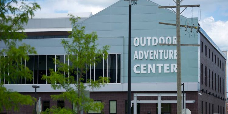 Outside of Outdoor Adventure Center building
