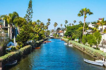 Canal through Venice in Los Angeles