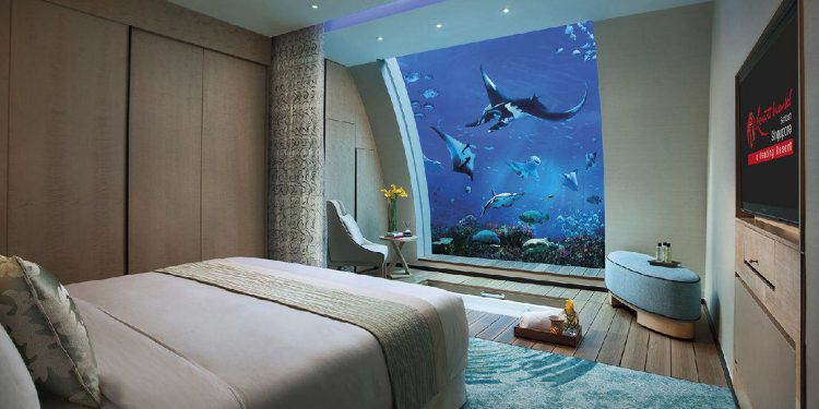 A beach suite at resort world Singapore