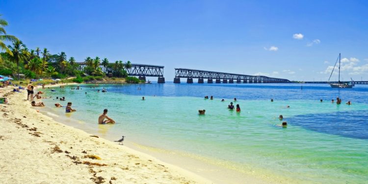 Beach and Bridge, Bahia Honda State Park