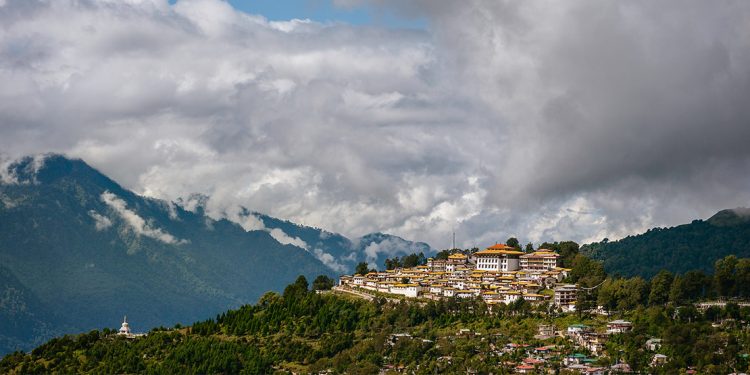 Tawang Monastery up in the clouds