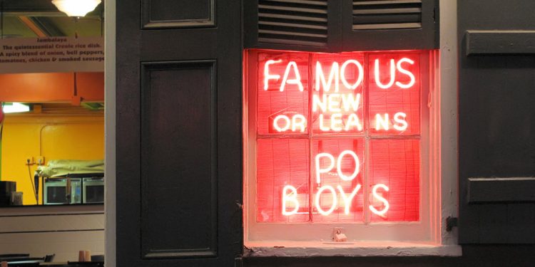Sign reading "Fresh Po Boys"