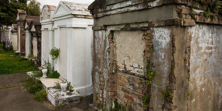 Tombstones at St. Louis Cemetery in New Orleans