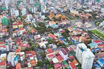 Overhead view of Phnom Penh