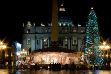 St. Peter's Basilica at Christmastime