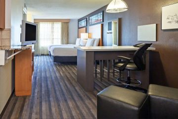 Hotel room at the Hyatt