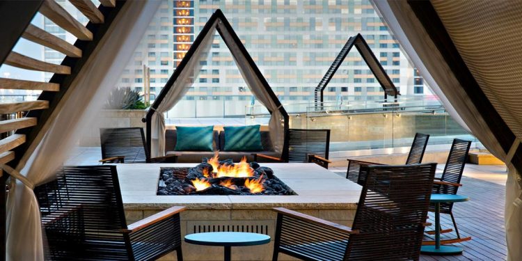 Rooftop fire-pit