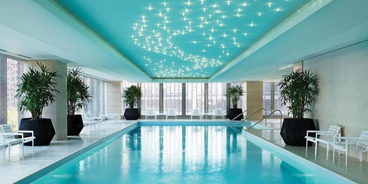 Indoor pool at the Langham