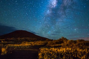 Starry sky over Mauna Kea in Hawaii