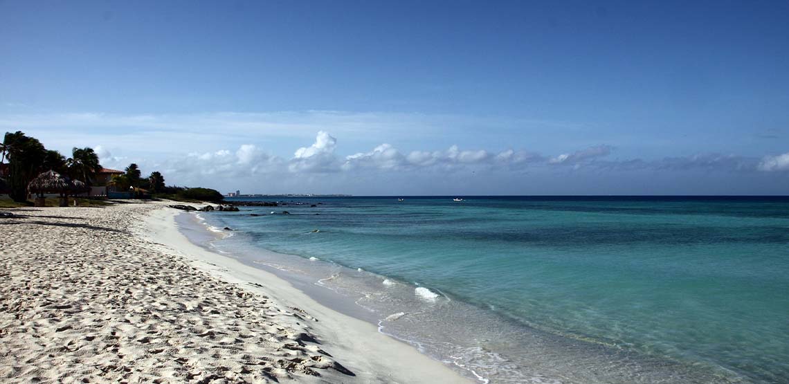 A sandy beach in Aruba.